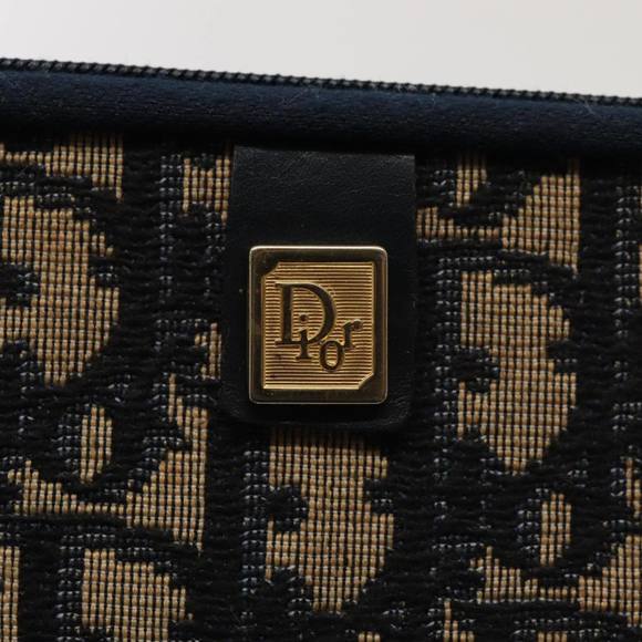 Christian Dior Trotter Canvas Clutch Bag Navy Auth ep4801 - Picture 9 of 16